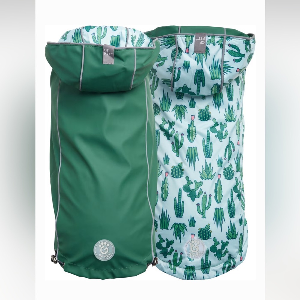 GF Pets Reversible Green and Cactus Print Dog Jacket